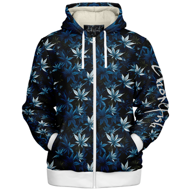 Chokefish™ Microfleece Zip-Up Hoodie Cannabis-008